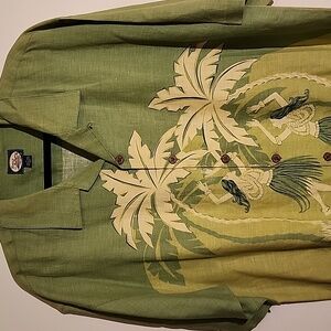 Tommy Bahama Linen Camp Shirt XL